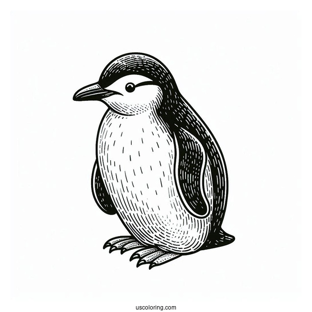 Chinstrap Penguin Coloring Page For Kids
