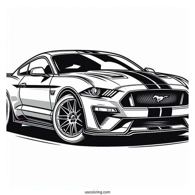 Mustang Coloring Sheet