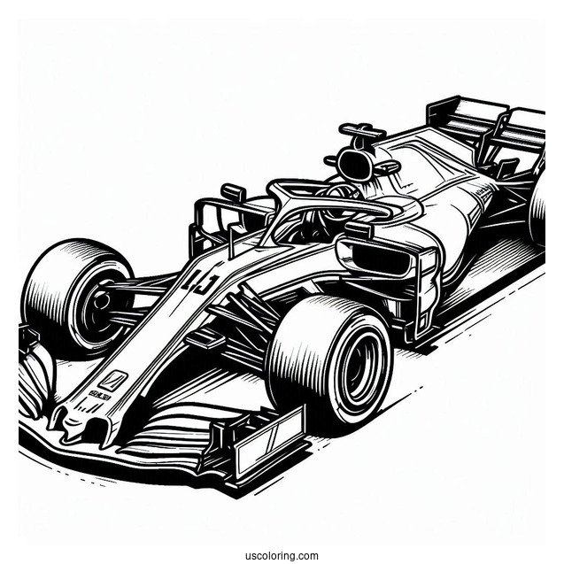 Coloring Page Of F1 Race Car