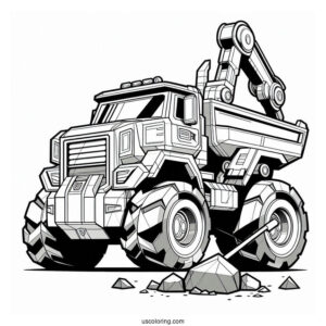 Transformers Rescue Bots Coloring Page Boulder Car Form