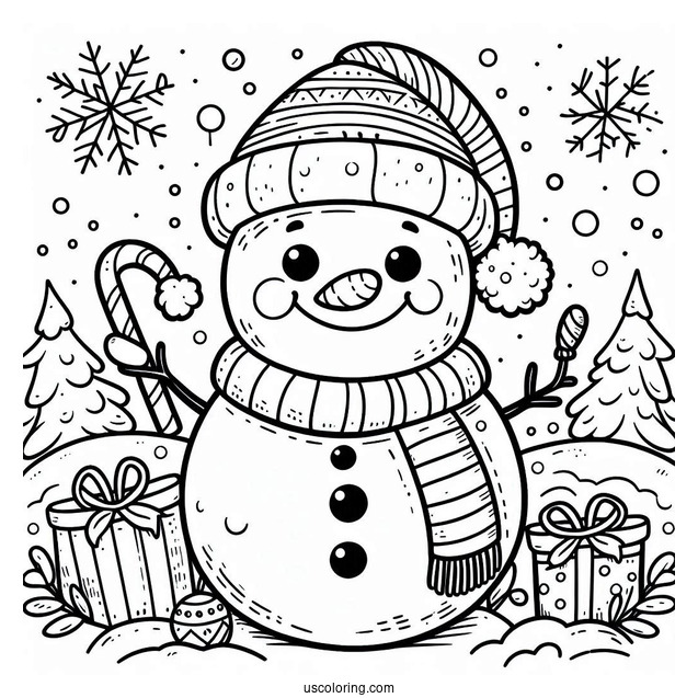 Coloring Sheet Of Frosty The Snowman