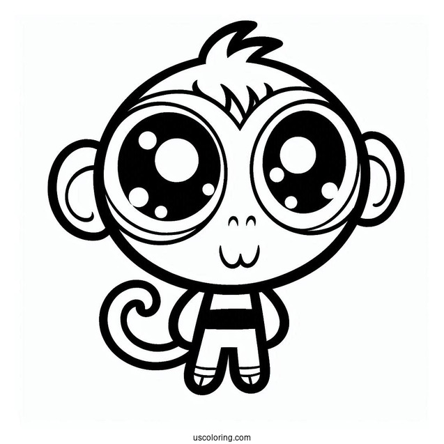 Coloring Page Of Mojo Monkey From Powerpuff Girls