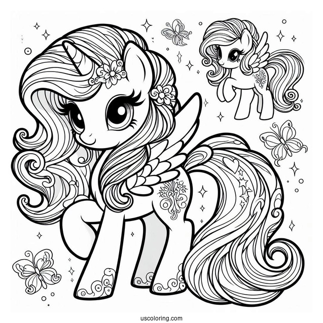 Detailed My Little Pony A New Generation Coloring Page