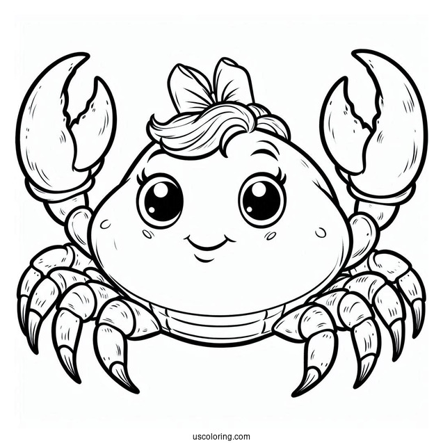 Sebastian The Crab Coloring Page From Little Mermaid For Kids