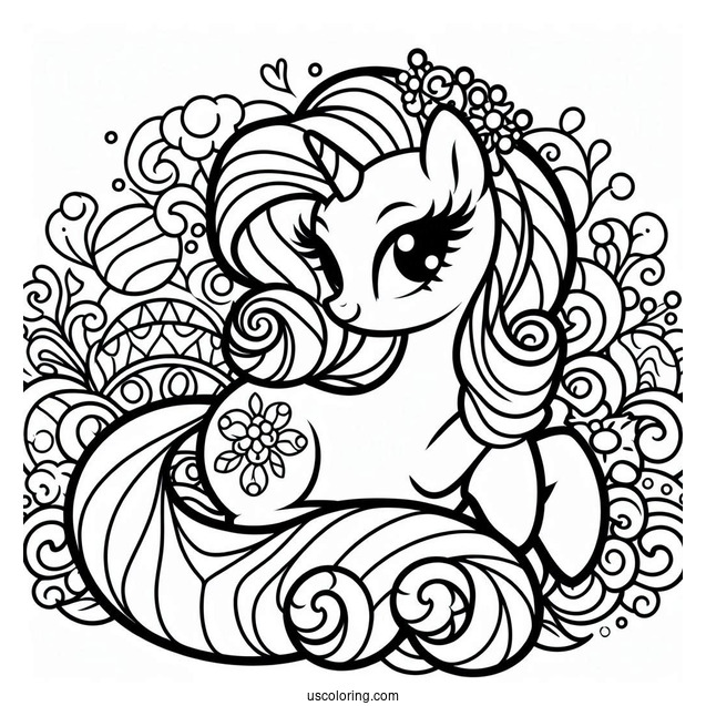 Adorable Rarity Coloring Page
