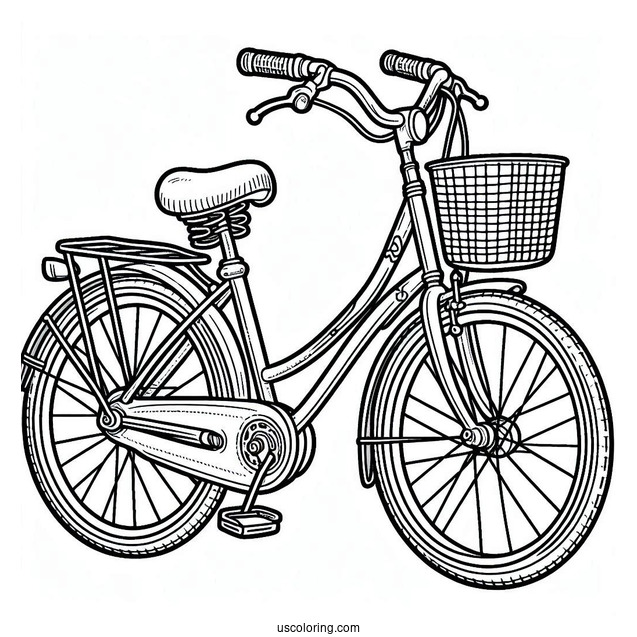 Children's Bicycle Coloring Page