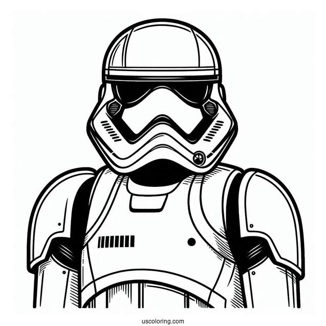 Easy Stormtrooper Outline Coloring Sheet