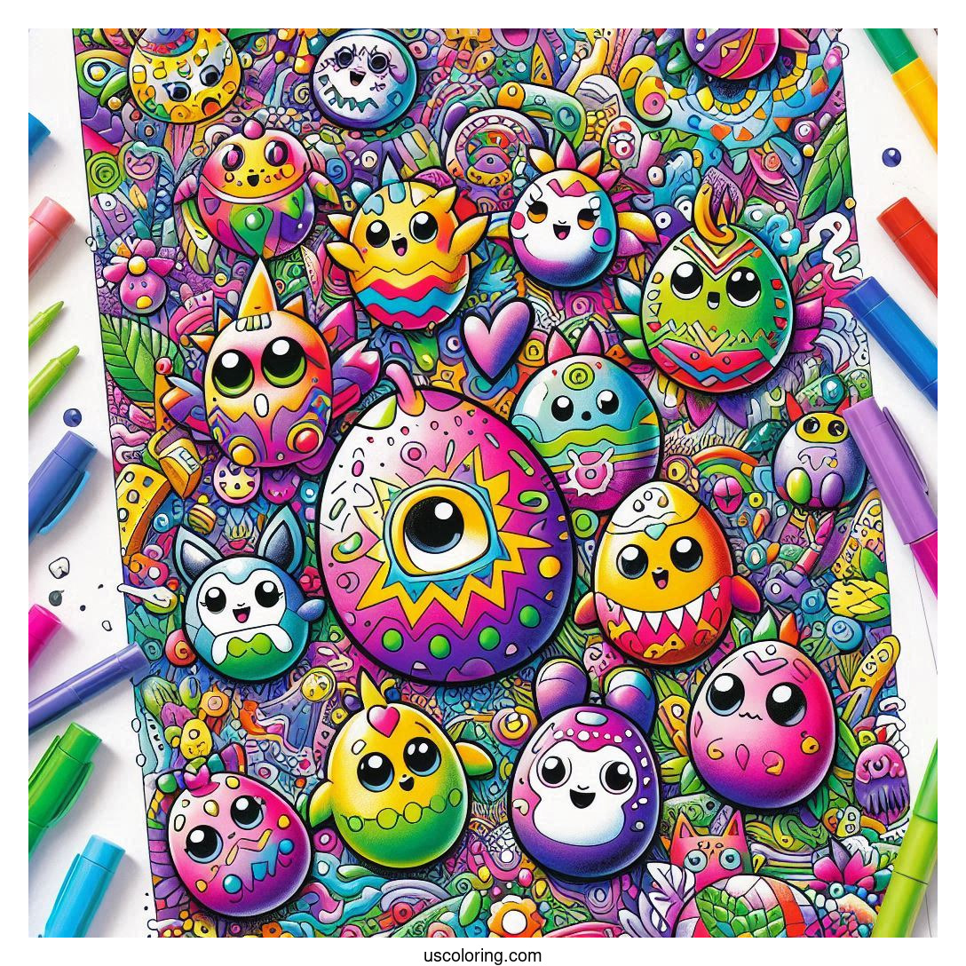 Tamagotchi Coloring Pages Featured Image v2