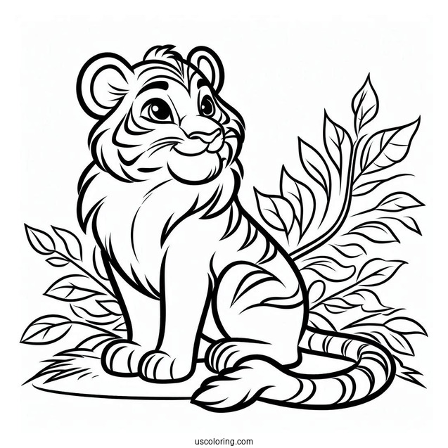 Jungle Book Coloring Page Of Easy Outline Of Shere Khan