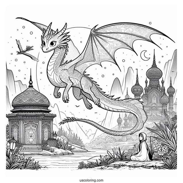 Raya And The Last Dragon Coloring Page Poster