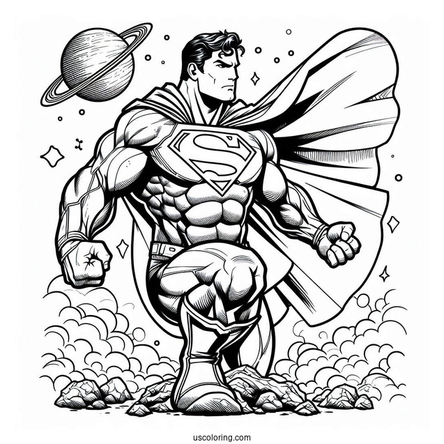 Superman And Kryptonite Coloring Page