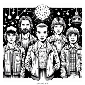 Stranger Things Popular Characters To Color