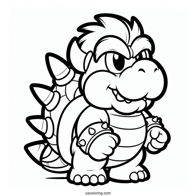 Bowser Coloring Sheet For Kids