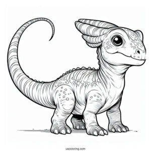 Corythosaurus And Parasaurolophus Coloring Page