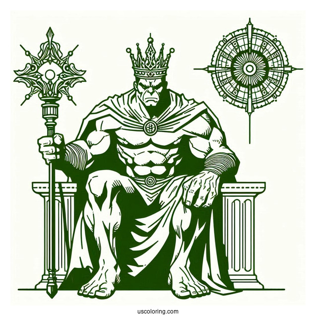 Retro She Hulk Coloring In Page