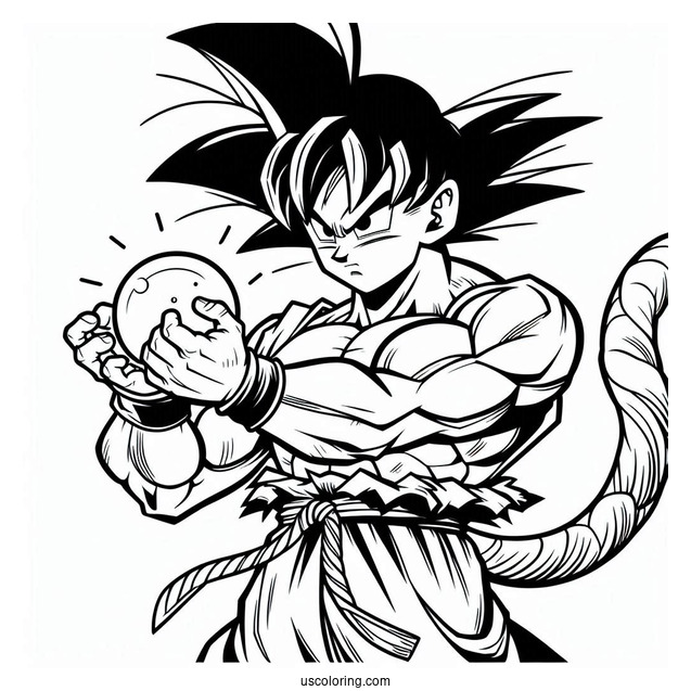 Goku Coloring Page For Kids