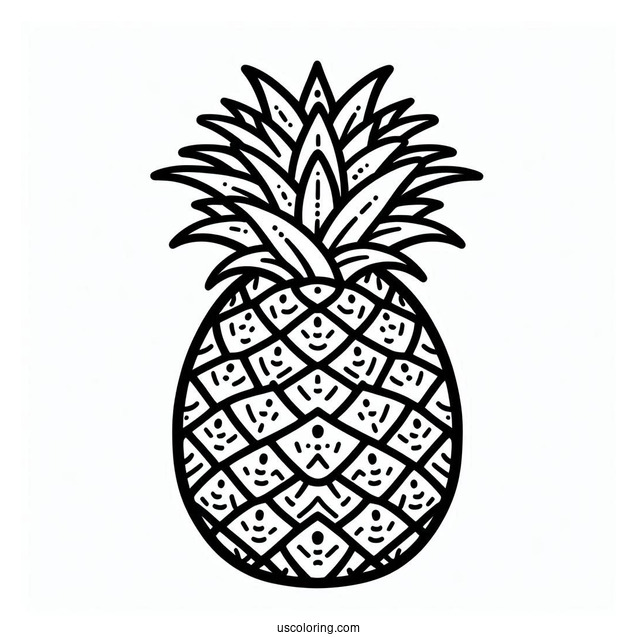 Pineapple Pop It To Color For Kids