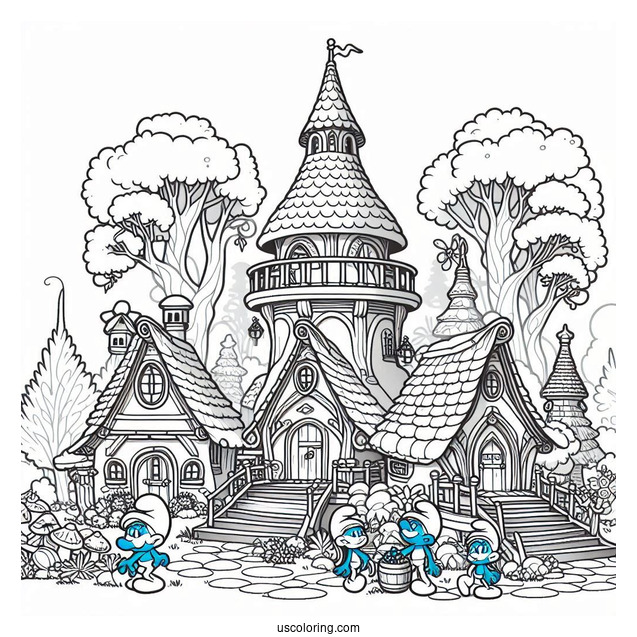 Smurf Village Houses