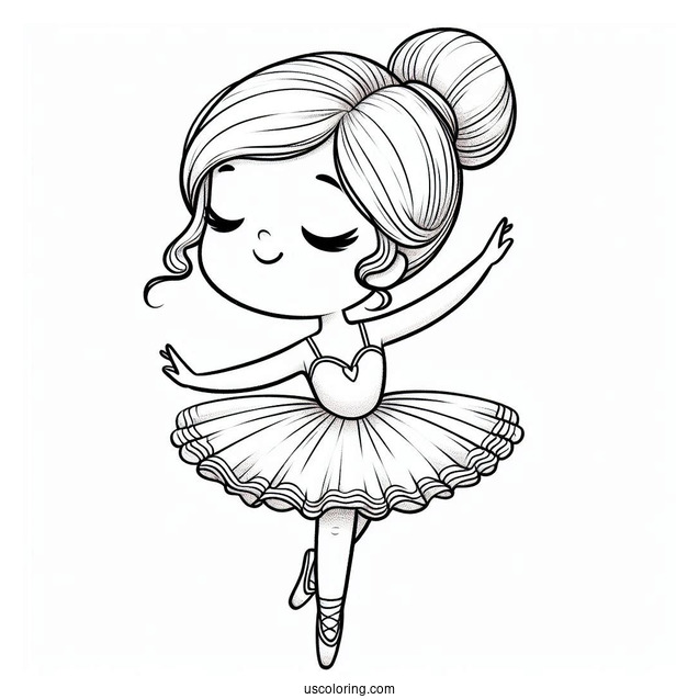 Happy Ballerina Dancing During a Performance