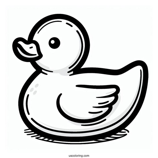 Easy Outline Of a Rubber Duck