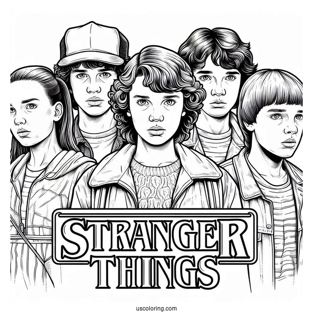 Stranger Things Popular Characters To Color