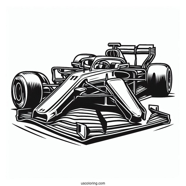 Coloring Page Of F1 Race Car