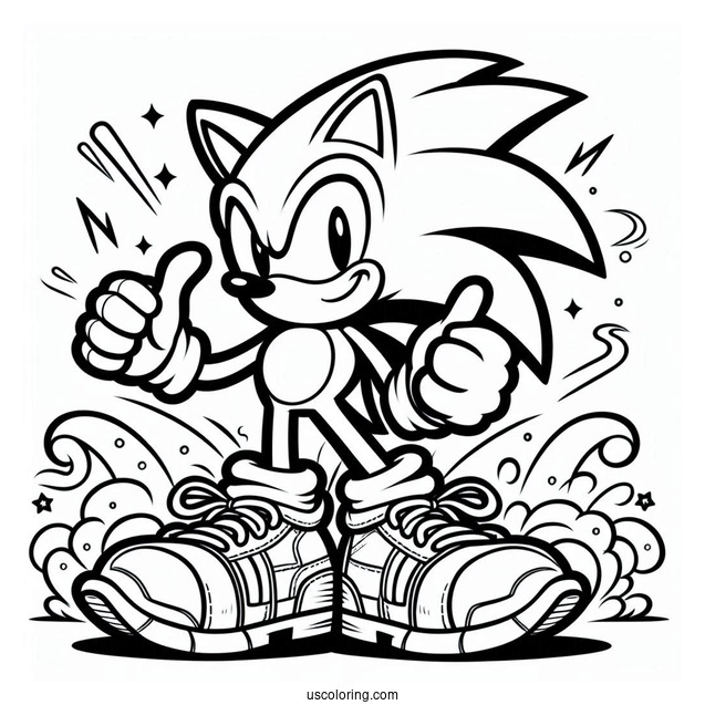 Sonic With Big Shoes