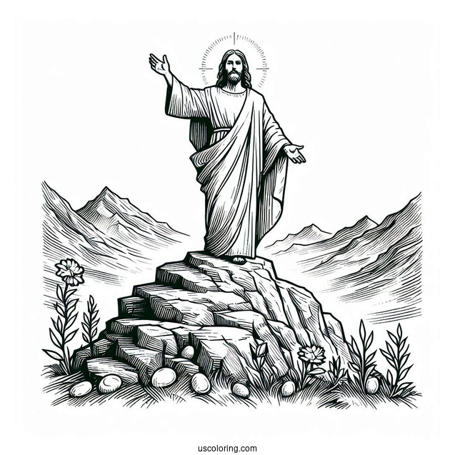 Jesus Resurrection Coloring Page