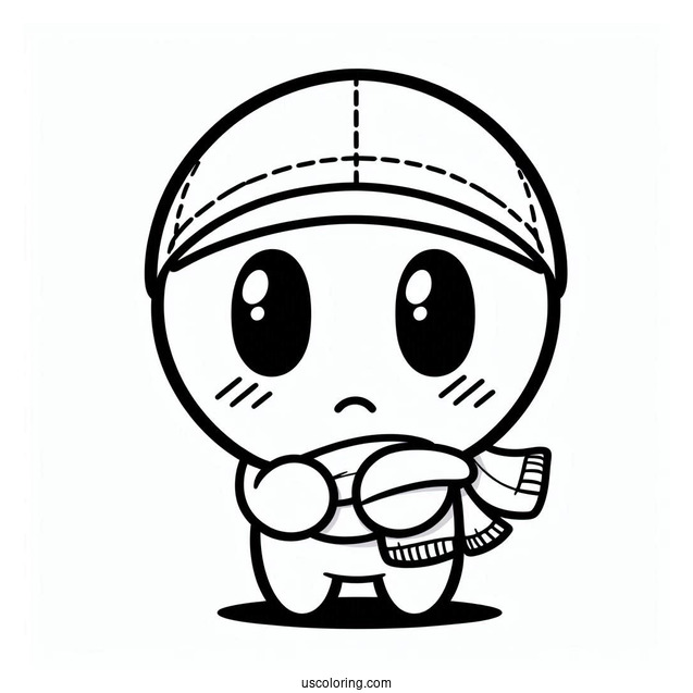Easy Shy Guy Coloring Page Outline For Kids