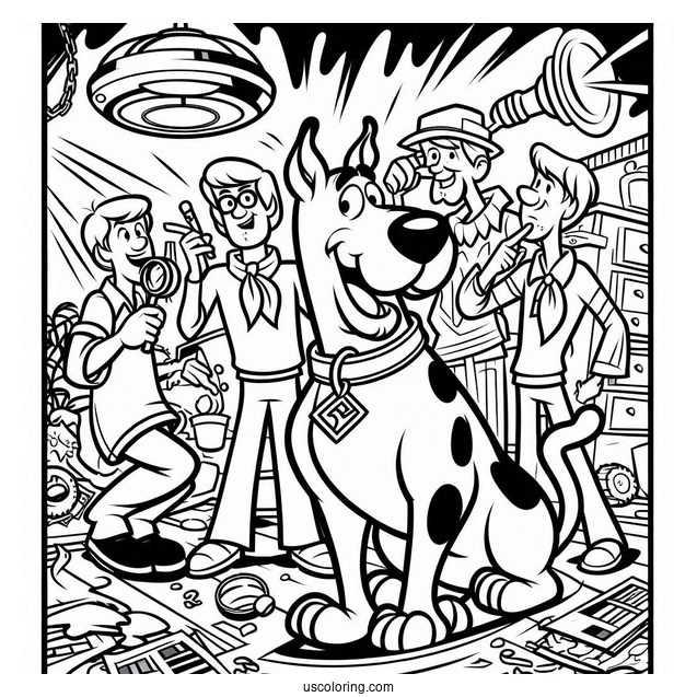 Mystery In From Scooby-Doo Coloring Sheet