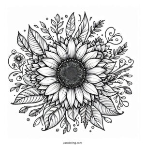 Sunflower To Color
