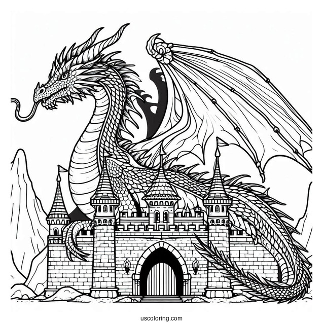 Dragon Protecting Castle
