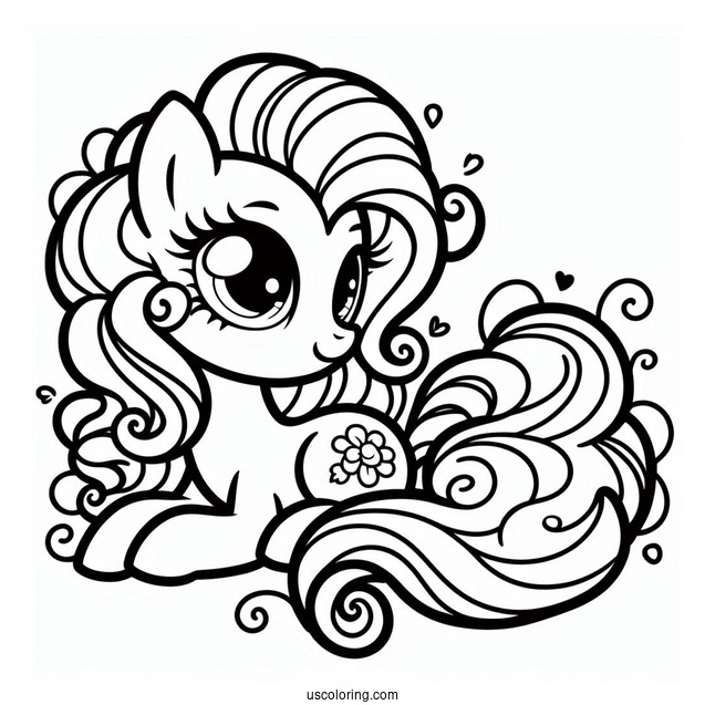 Elegant Pinkie Pie Coloring Page For Kids