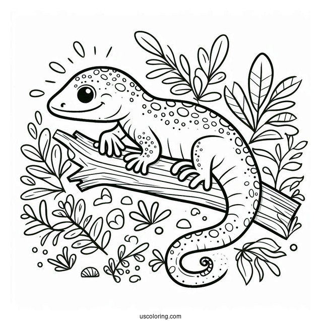 Lizard Coloring Page For Preschoolers