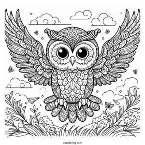 Owl Coming In To Land