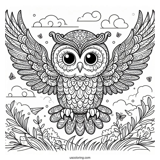 Owl Coming In To Land