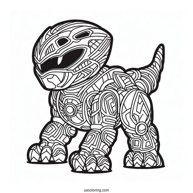 Tricerazord Coloring In For Kids