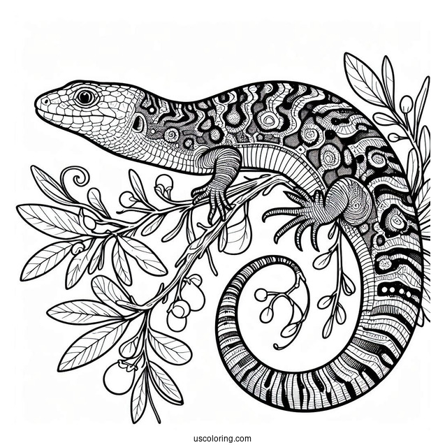 Shingleback Lizard Coloring Page