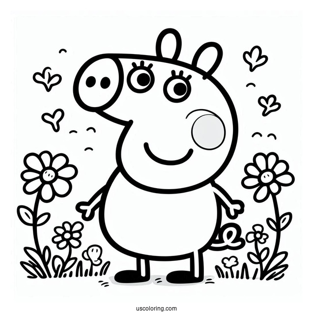 George Peppa Pig Coloring Page