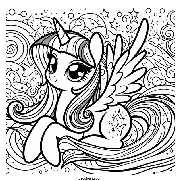 Coloring Page of Twilight Sparkle Outline