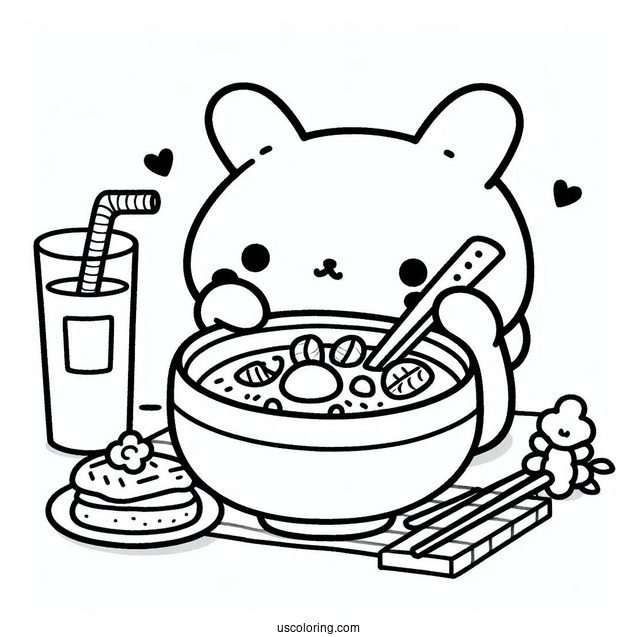 Sumikko Gurashi Coloring Page Making Soup With Ebifurai No Shippo