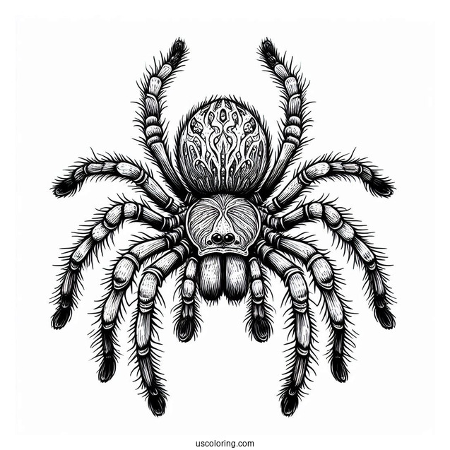 Himalayan Spider Coloring Sheet For Kids