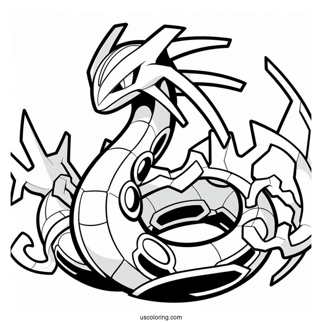 Mega Rayquaza Coloring Page
