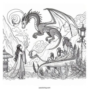 Raya And The Last Dragon Coloring Page Of Simple Outline Namaari