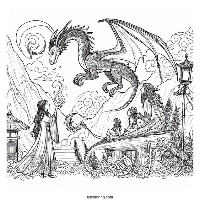 Raya And The Last Dragon Coloring Page Of Simple Outline Namaari