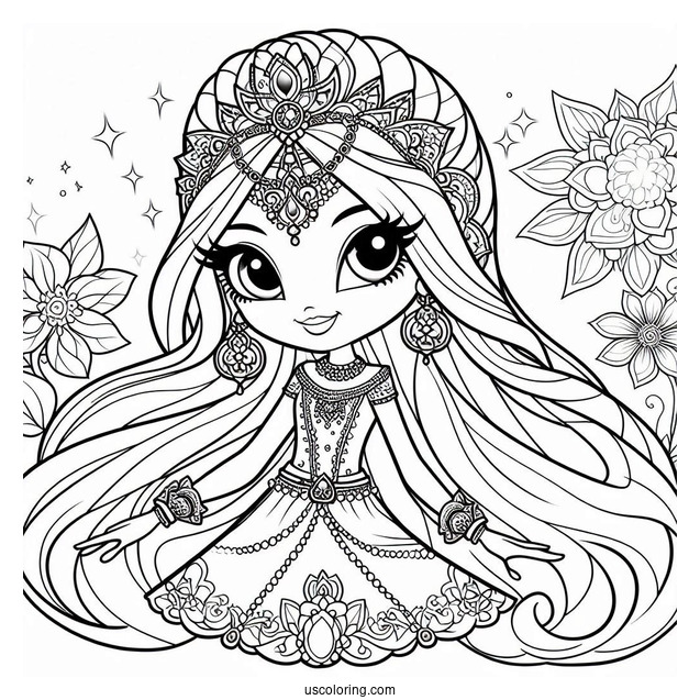 Shimmer And Shine Coloring Page Princess Samira