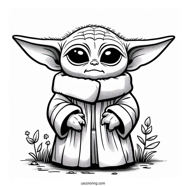 Lego Baby Yoda To Color