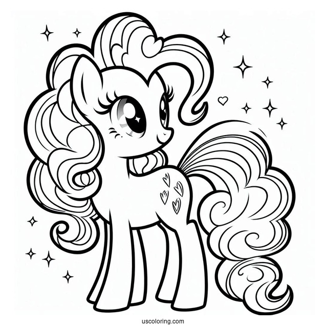 Equestria Girls Pinkie Pie Coloring Page With Pony Pinkie Pie