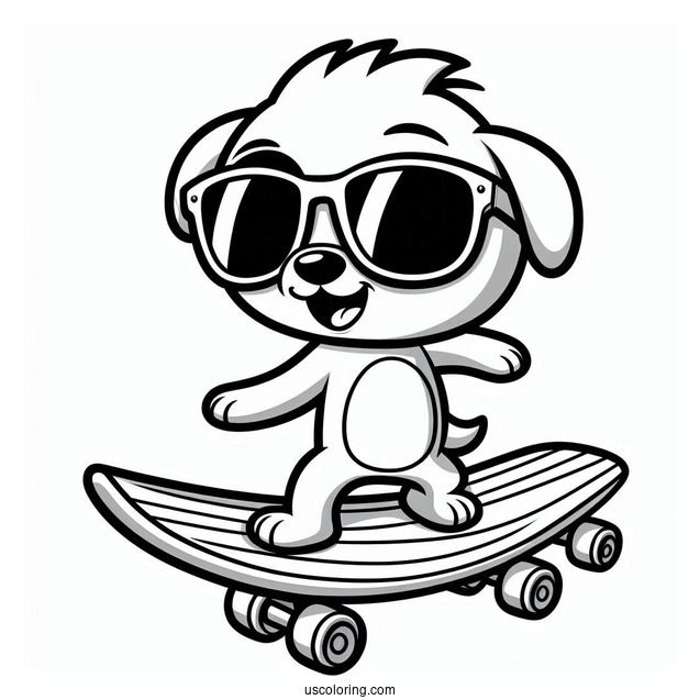 Subway Surfers Coloring Page Jake In Sunglasses For Kids
