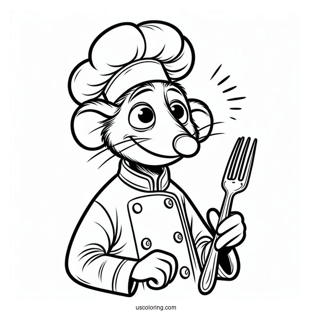 Ratatouille Coloring Page Of Anton Ego